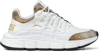 Versace Sneakers con logo e lacci - Bianco