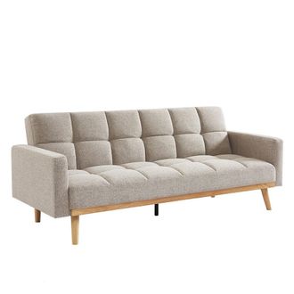 Siediti Fuori e Dentro Sof&aacute; cama de dos plazas en tejido beige