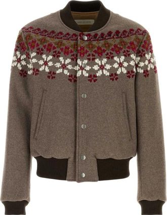 Dries Van Noten Valtor Fair Isle Bomber Jacket