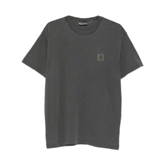 Carhartt Work in Progress Carhartt Wip, T-Shirts, male, Black, Size: XS Short-sleeved Cotton T-shirt with Logo