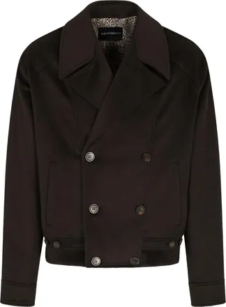 Emporio Armani double-breasted button jacket - Brown