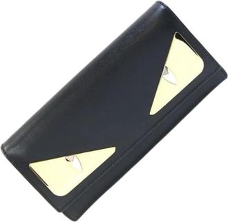 Fendi Pre-owned Lange portemonnee (bi-fold) - Dames - Vintage Accessoires - Zwart - ONE Size - Leer - Vintage