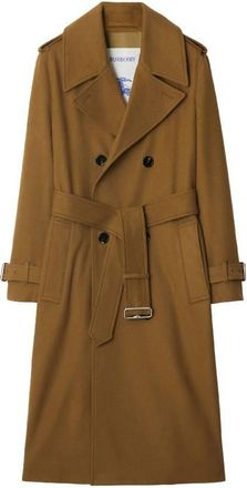 Burberry Womens Belted Cashmere Trench Coat, Brand Size 6 ( US Size 4 )