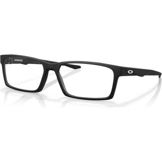 Oakley 57mm Rectangle optical glasses in Black at Nordstrom