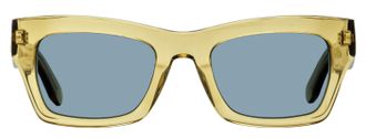 Ferragamo SF996SCP Bold Rectangular Sunglasses - Champagne