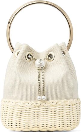 Jimmy Choo London Bon Bon Pearl Detail Bucket Bag