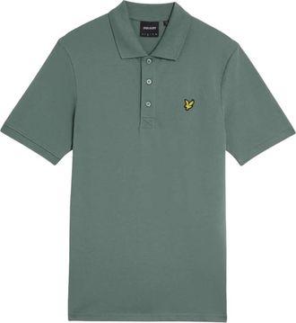 Lyle & Scott Polo Shirts, male, Green, Size: XL Green Printed Polo Shirt for Men
