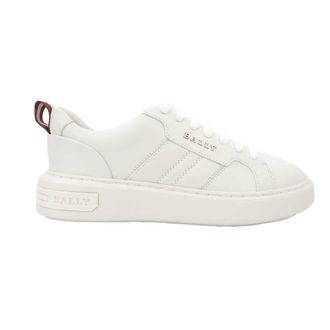 Bally Ladies White Maxim Low Top Sneakers