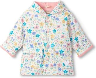 Hatley Kids Little Garden Chicks Rain Jacket in White at Nordstrom, Size 12-18M