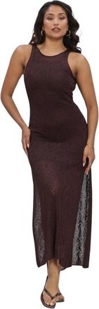 Vanessa Bruno Etta Maxi Jurk - Dames - Kleedjes - Rood - L - Katoen - Kleedjes