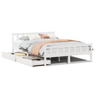 Berkfield Home Bed Frame without Mattress White 160x200 cm Solid Wood Pine