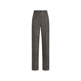 Dolce & Gabbana Birdseye Tailored Broeken - Dames - Broeken - Grijs - Maat: S Zijde