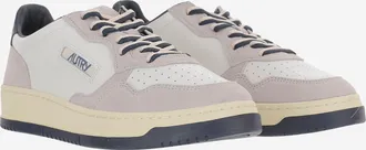 Autry Mens Sneakers Medalist Low Navy Leather Trainers