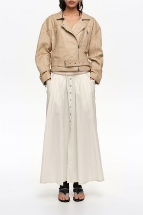 Bimba & Lola A-Line Skirt With Buttons in Ivory at Nordstrom, Size X-Small Eu