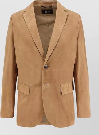 HUGO BOSS mazer suede blazer single breasted lapel