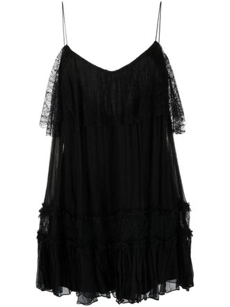 Nissa sleeveless silk mini dress - women - Silk/Viscose/Polyamide - 36 - Black