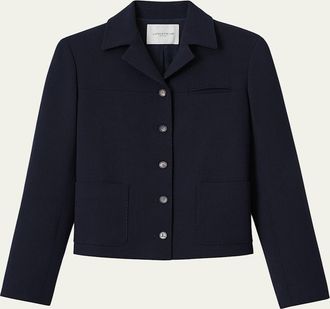Lafayette 148 New York Pick Stitch Double-Face Wool Jacket