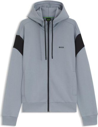 BOSS Regular-fit zip-up sweatshirt in spacer pique