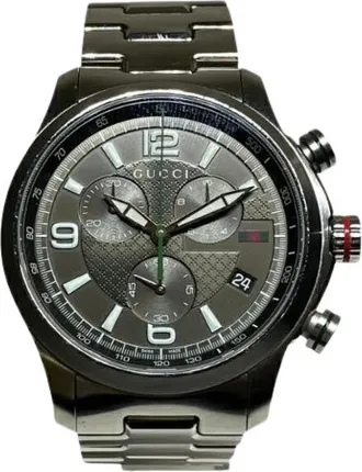 Gucci Pre-owned Watches, male, Black, Size: ONE SIZE Pre-owned G-Timeless Stainless Steel Watch