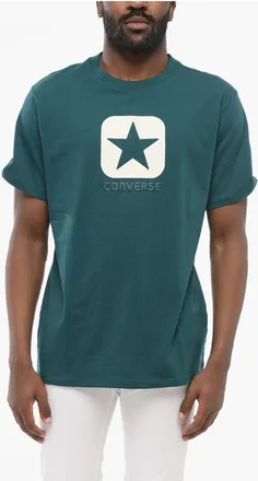 Converse Cotton Crew-neck T-shirt with Contrasting and Embossed Logo size S