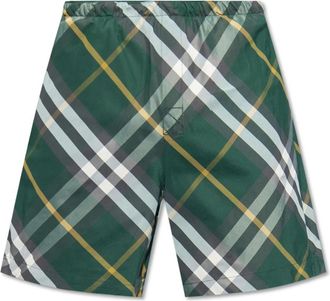 Burberry Geruite Zwemshorts - Heren - Strandmode - Groen - S - Polyester - Badmode