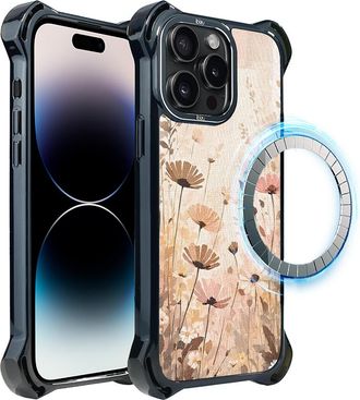 OEM Funda Ibizu Dropguard Ultra Para Iphone 14 Pro Max Con Magsafe, Boho, Flower Meadow
