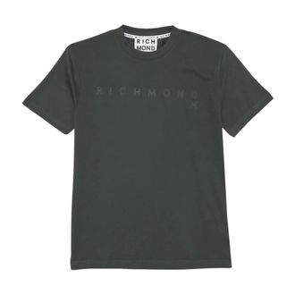 John Richmond T-shirt met ronde hals - Heren - Tops - Groen - Maat: 2XL Katoen