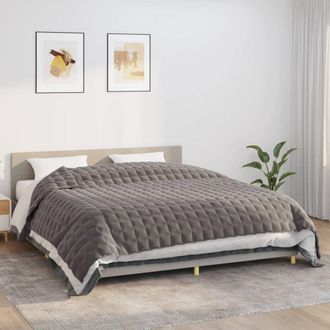vidaXL Manta Con Peso Tela Gris 235x290 Cm 11 Kg Vidaxl