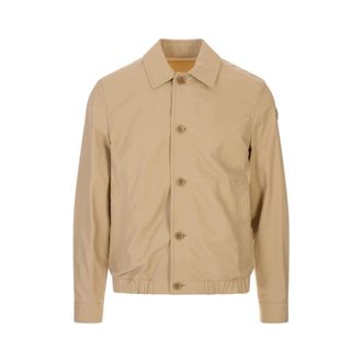 Moncler Light Jackets, male, Brown, Size: L Gilben Shirt Jacket