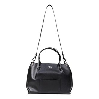 A|X Armani Exchange Handbags, female, Black, ONE SIZE, Elegant Shopping Bag with A|X Logo