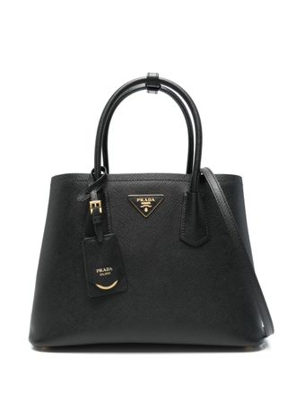 Prada Saffiano kleine shopper - Zwart