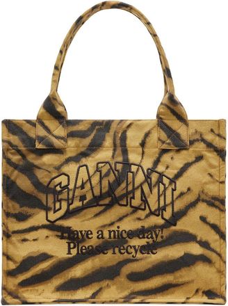 Ganni Recycled Cotton Large Tote Bag