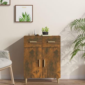 Berkfield Home Sideboard Smoked Oak 69.5x34x90 cm Engineered Wood in Brown