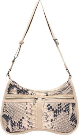 Roberto Cavalli Torino Tas Met Print - Dames - Schoudertassen - Bruin - ONE Size - Polyester - Tassen