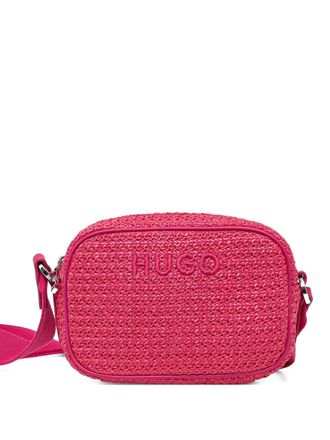 HUGO BOSS Bel geweven crossbodytas - Roze