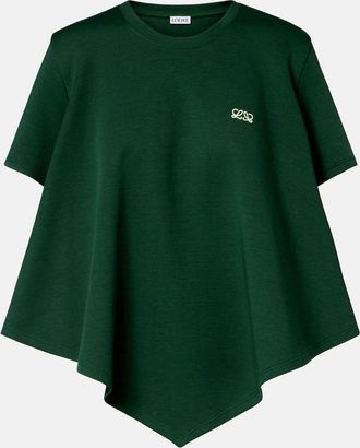 Loewe Asymmetric cotton-blend top