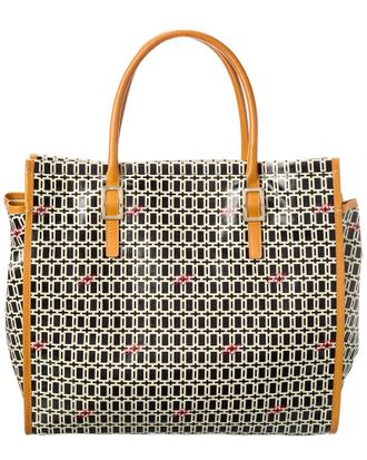 Roger Vivier Coated Canvas & Leather Tote