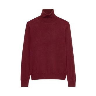 Brooks Brothers Merino wollen coltrui - Dames - Coltruien - Rood - L - Wol - Truien & Vesten