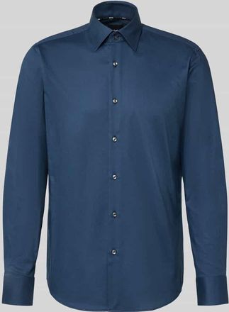 HUGO BOSS Regular Fit Businesshemd aus Baumwoll-Mix Modell JOE in Blau, Gr&ouml;&szlig;e 42