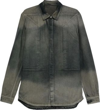 Rick Owens button-down denim shirt - Grey