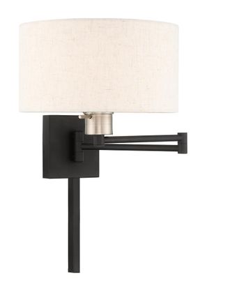 Livex Lighting Livex 1 Lt Black Swing Arm Wall Lamp