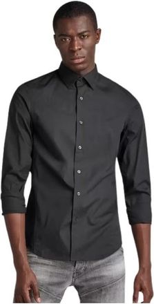 G-Star Dressed Super Slim Overhemd - Heren - Casual Overhemden - Zwart - XS - Overhemden
