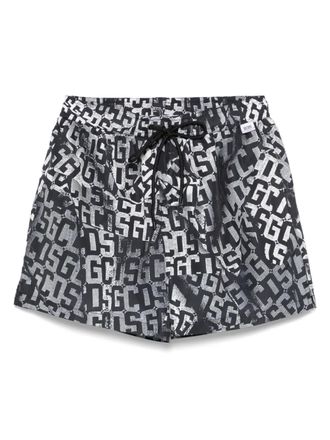 GCDS logo-print swim shorts - men - Polyester - L - Black