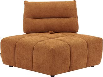 Vente-Unique Poltrona angolare schienale avanti-indietro in Tessuto testurizzato Terracotta - APOLIU