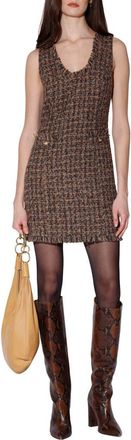 Walter Baker Taylor Dress in Chocolate Tweed at Nordstrom Rack, Size 10