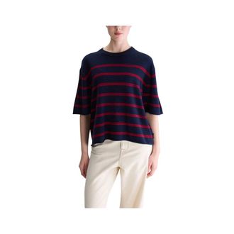 Bellerose Truien & Vesten, Dames, Blauw, L, Wol, Sonza Short-sleeve Knit