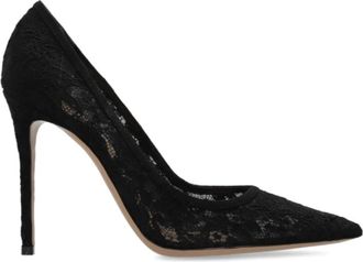 Gianvito Rossi Claudia 100 Pump - Dames - Pumps - Zwart - 37 1/2 EU - Leer - Schoenen