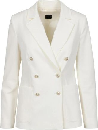Pennyblack Double-Breasted Blazer - Dames - Blazers - Wit - L - Leer - Jassen