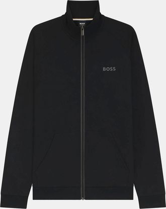 HUGO BOSS Mens BOSS Orange Mens Authentic Zip Loungewear Jacket 50545564 - Black 004 - Size: XL