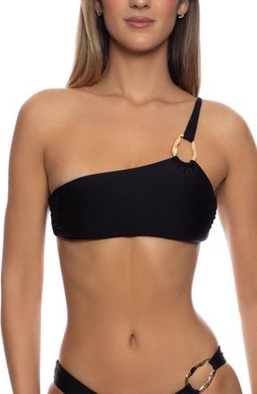 Luli Fama Femme Allure One Shoulder Ring Top in Black at Nordstrom, Size X-Small